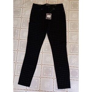 Nanette Lepore Women's Jeggings Stretch Pull On Black Velvet Pants Size 6 New